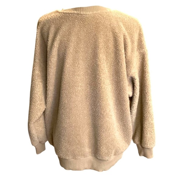 A New Day Teddy Bear Crewneck Pullover, Tan Color - Size XL Cozy Lightweight - Picture 5 of 10